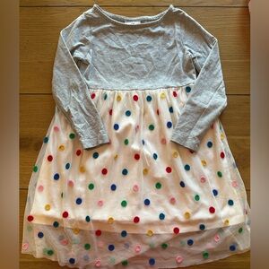 Hanna Andersson Gray Dress with Vibrant Dots